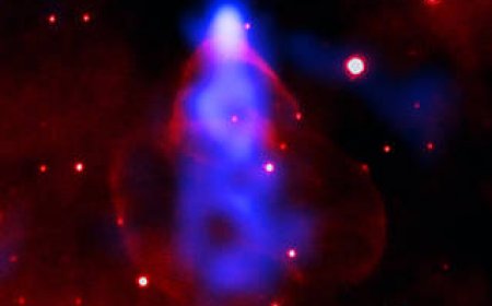 Tiny Star Unleashes Gargantuan Beam of Matter and Antimatter
