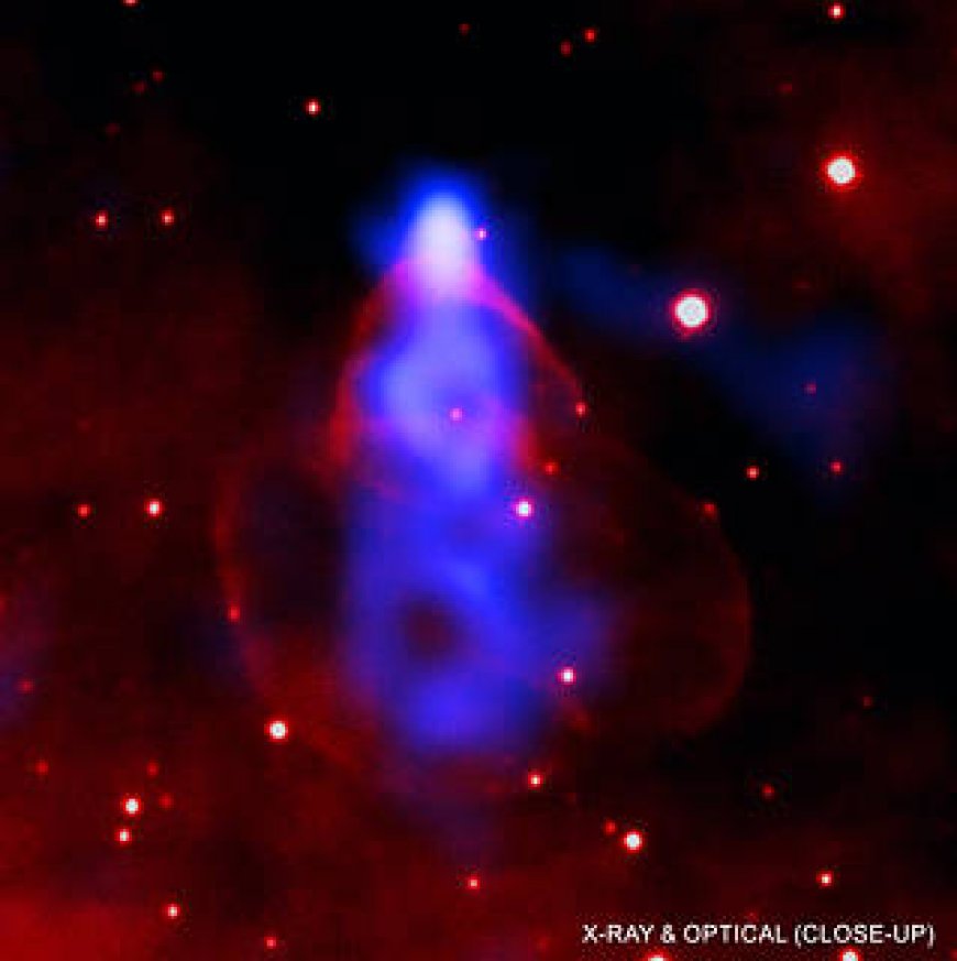 Tiny Star Unleashes Gargantuan Beam of Matter and Antimatter