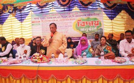 নন্দীগ্রাম সরকারি মডেল পাইলট উচ্চ বিদ্যালয়ে বিদায় সংবর্ধনা  