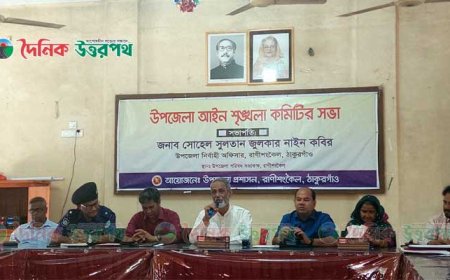 রাণীশংকৈলে আইনশৃঙ্খলা কমিটির সভা অনুষ্ঠিত