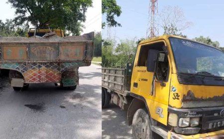 শ্রীমঙ্গলে অবৈধভাবে বালু উত্তোলন, ৫০ হাজার টাকা জরিমানা