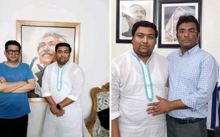 স্বেচ্ছাসেবক লীগ-যুবলীগের নেতৃবৃন্দের সাথে রকি কুমার ঘোষের সাক্ষাৎ