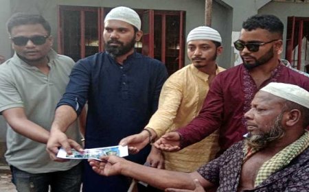 শ্রীমঙ্গলে দরিদ্র ও প্রতিবন্ধীদের পাশে সাবেক ছাত্রলীগ নেতা সুমেল