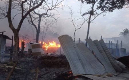 নাটোরে রান্নাঘরের আগুন ছড়িয়ে ৩০টি বাড়ি পুড়ে ছাই