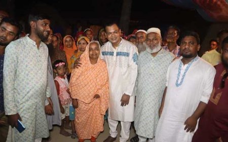 নন্দীগ্রামে আশ্রয়ন প্রকল্পের অধিবাসীদের সাথে মনোনয়নপ্রত্যাশী রানা’র ঈদ শুভেচ্ছা বিনিময় 