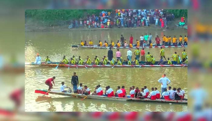 মনু নদীতে ঐতিহ্যবাহী নৌকা বাইচ অনুষ্ঠিত