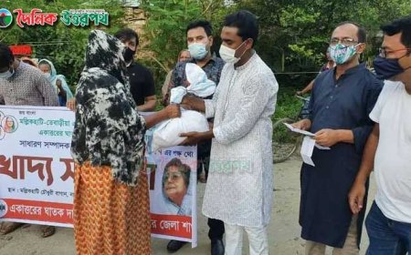 করোনাকালীন অসহায় মানুষের বন্ধু হয়ে পাশে ছিলেন মানবিক নেতা মালেক শেখ