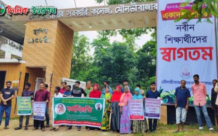 মৌলভীবাজার সরকারি কলেজে কর্মচারীদের কর্মবিরতি