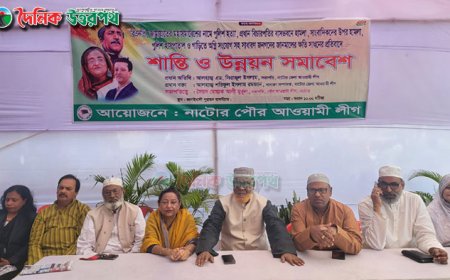 নাটোর পৌর আ’লীগের শান্তি সমাবেশ অনুষ্ঠিত