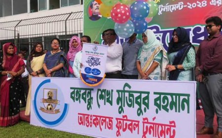 নাটোরে বঙ্গবন্ধু আন্তঃকলেজ ফুটবল টুর্ণামেন্ট শুরু
